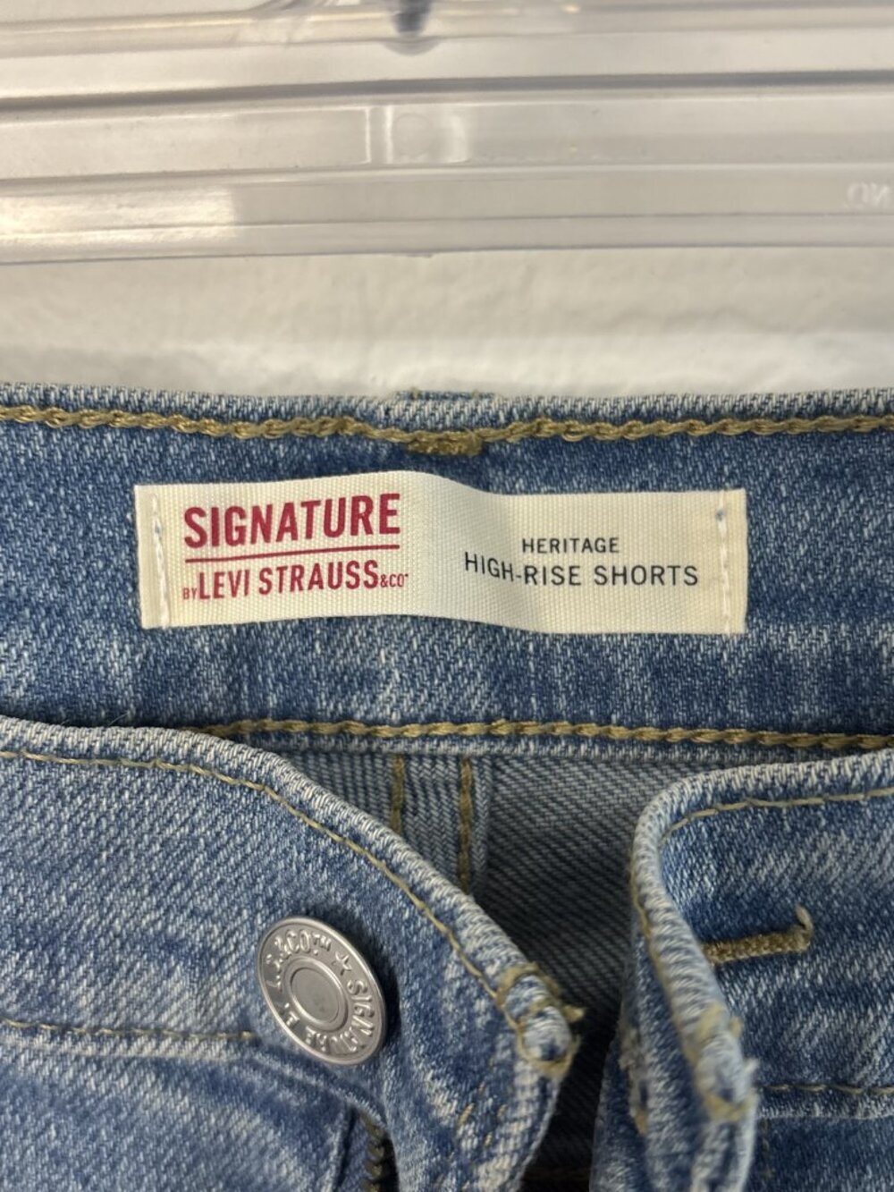 Levi Strauss Heritage High-Rise Light Wash Shorts | Size 16 - Picture 2 of 4
